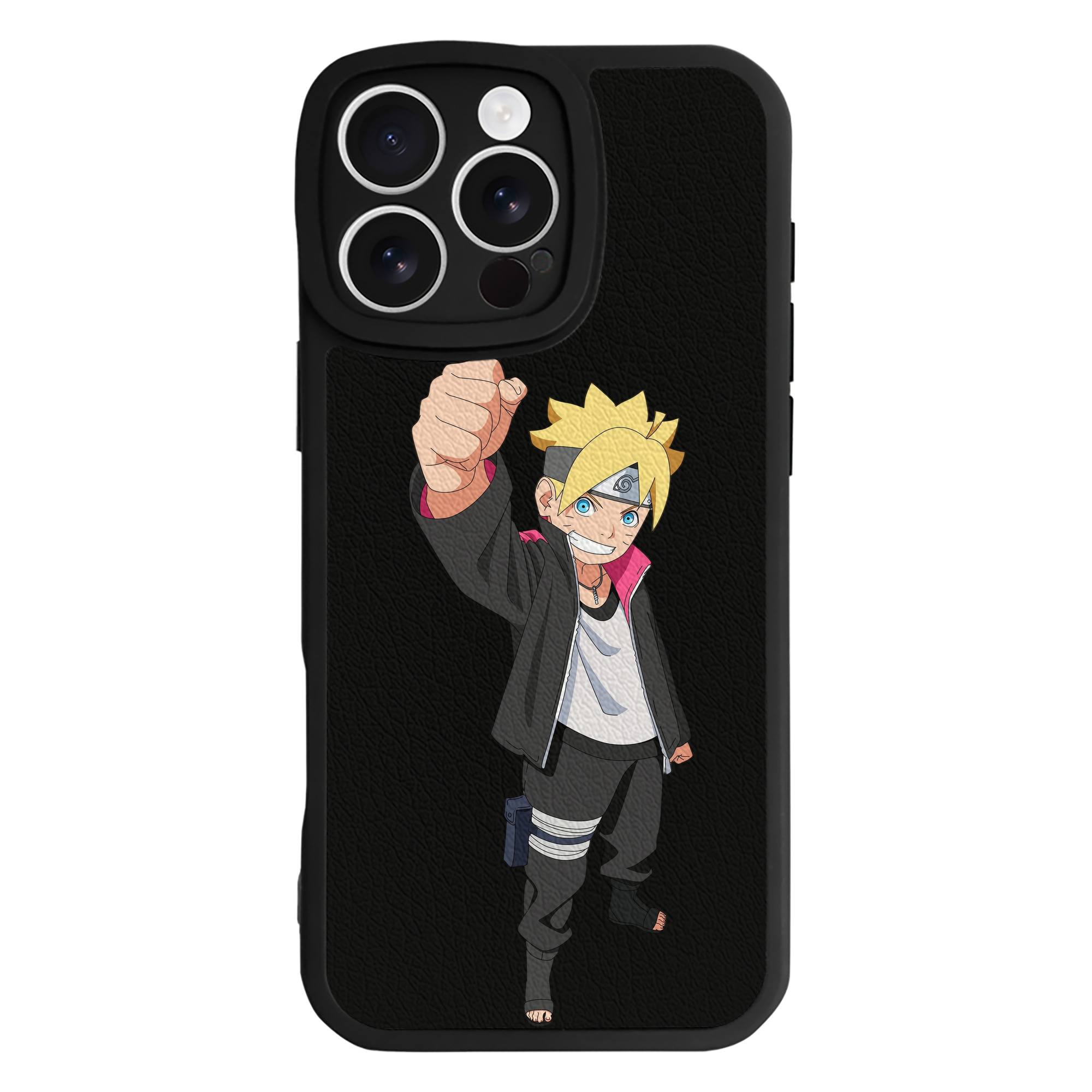 （画像用） NARUTO -ナルト- うずまき ボルト Uzumaki Boruto 【iPhone 16シリーズ対応】シリコンスマホケース（レザー調） 材質：シリコン